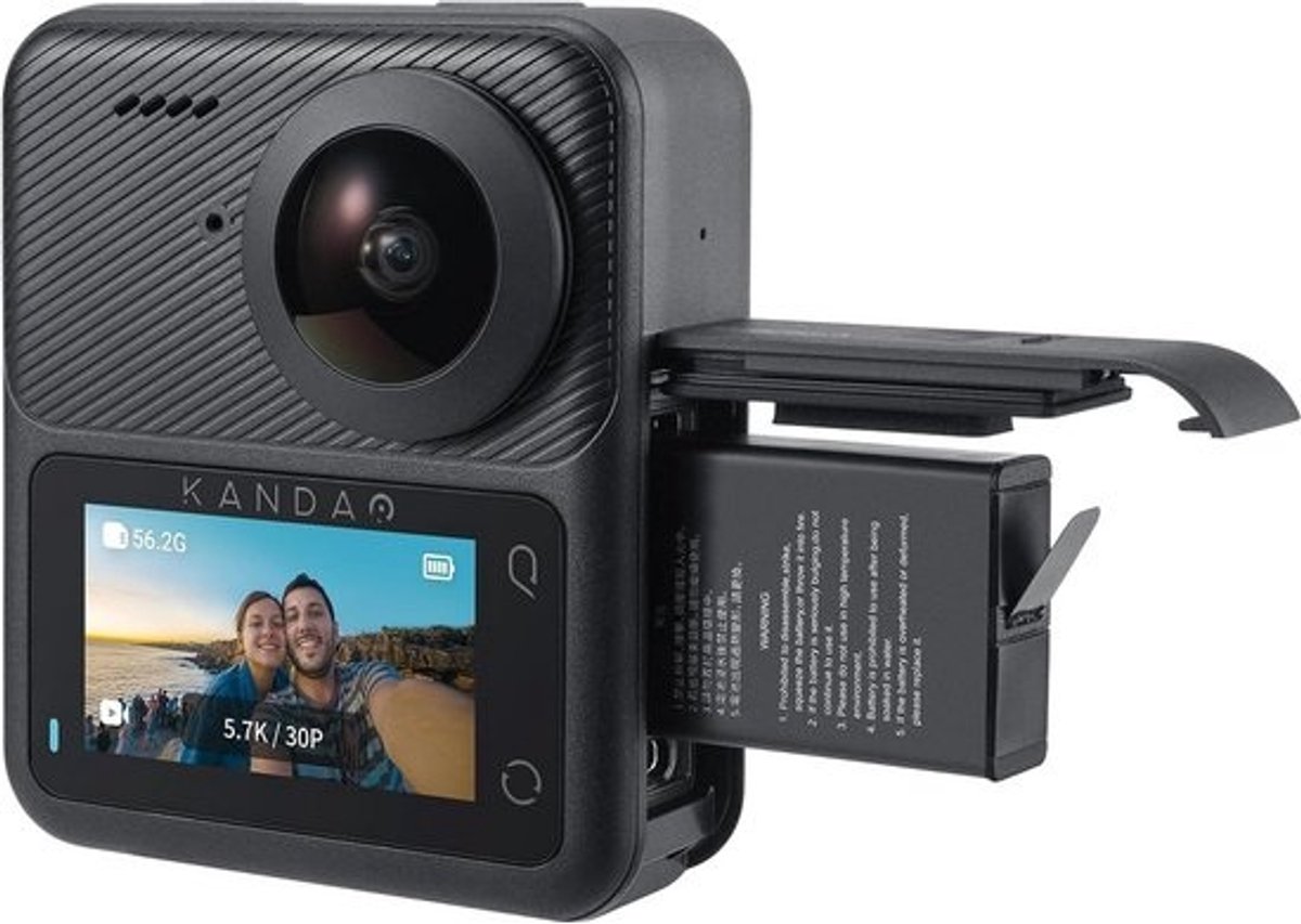 Hoogwaardige 360° Actiecamera 5.7K 60FPS Video en 62MP Foto's - Waterdicht en Stabilisatie