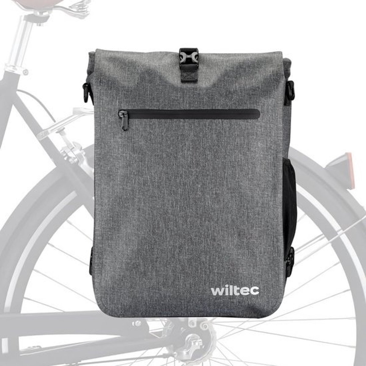 Fietstas Rugzak - Schoudertas - Dagelijks Gebruik - Waterbestendig Materiaal - 25 Liter - Grijs