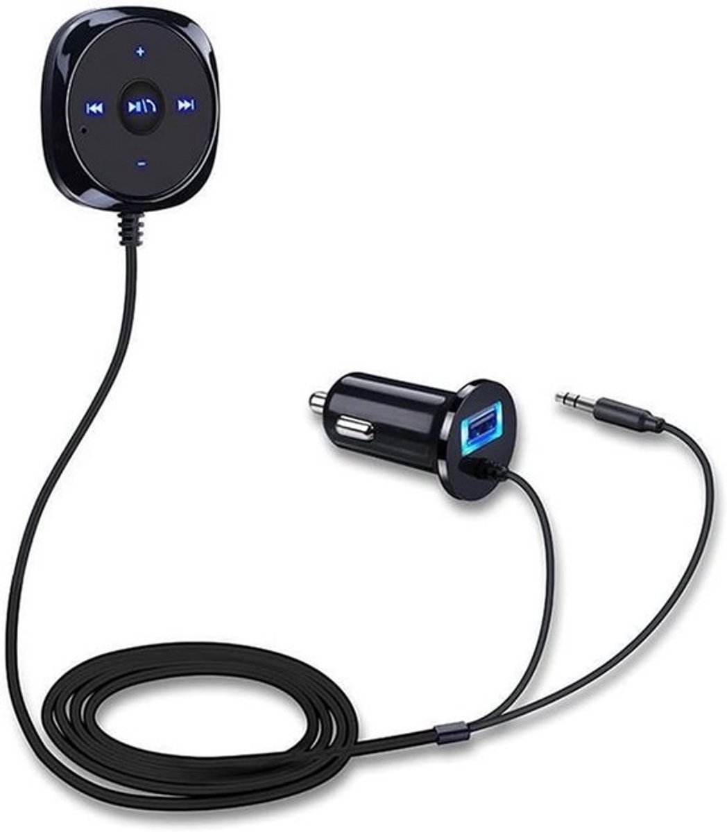 Draadloze Bluetooth Audio Ontvanger voor Auto - AUX In - Handsfree & Muziek Streaming