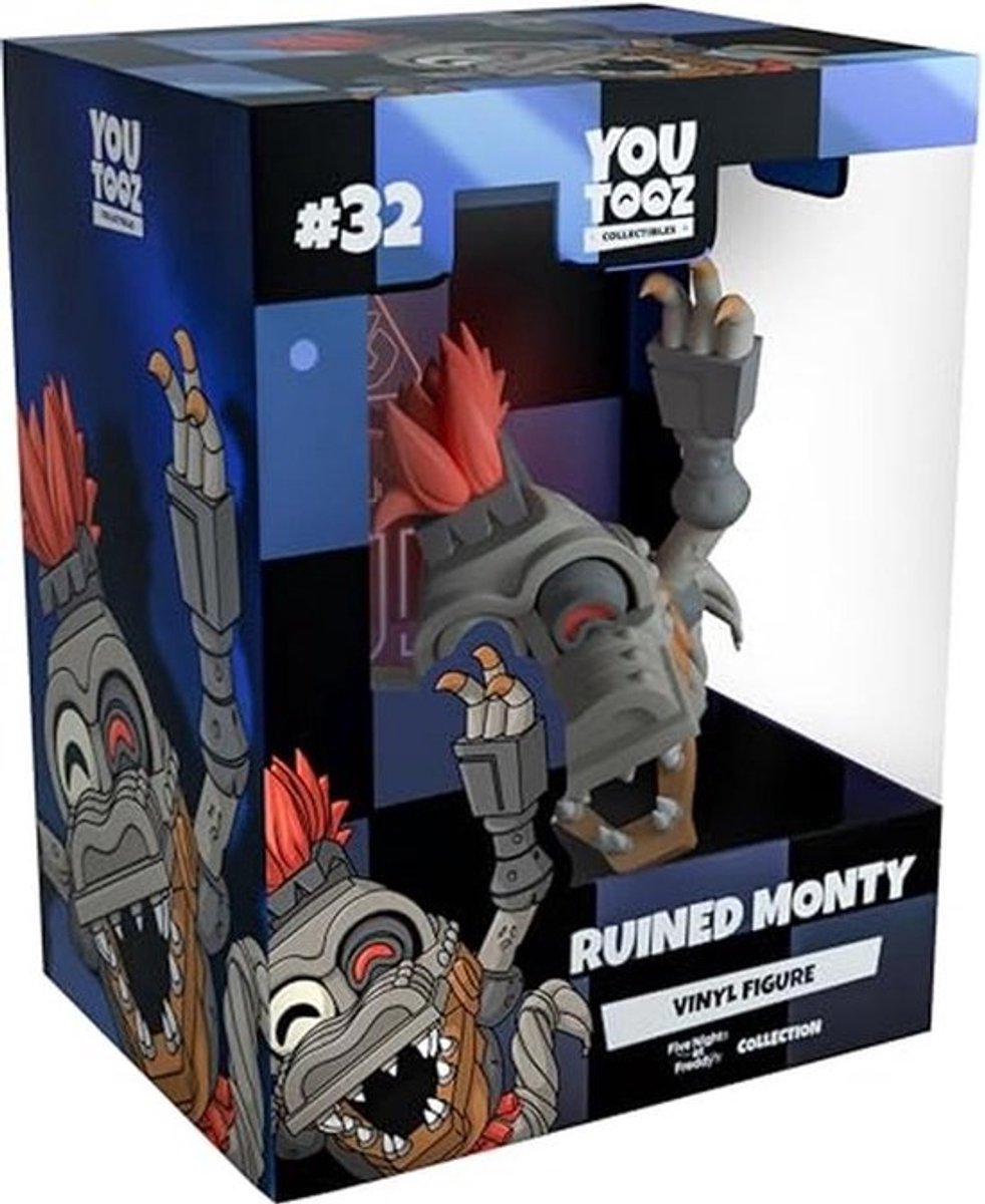 FNAF Ruined Monty 3.6' vinylfiguur - verzamelobject uit Five Nights at Freddy's