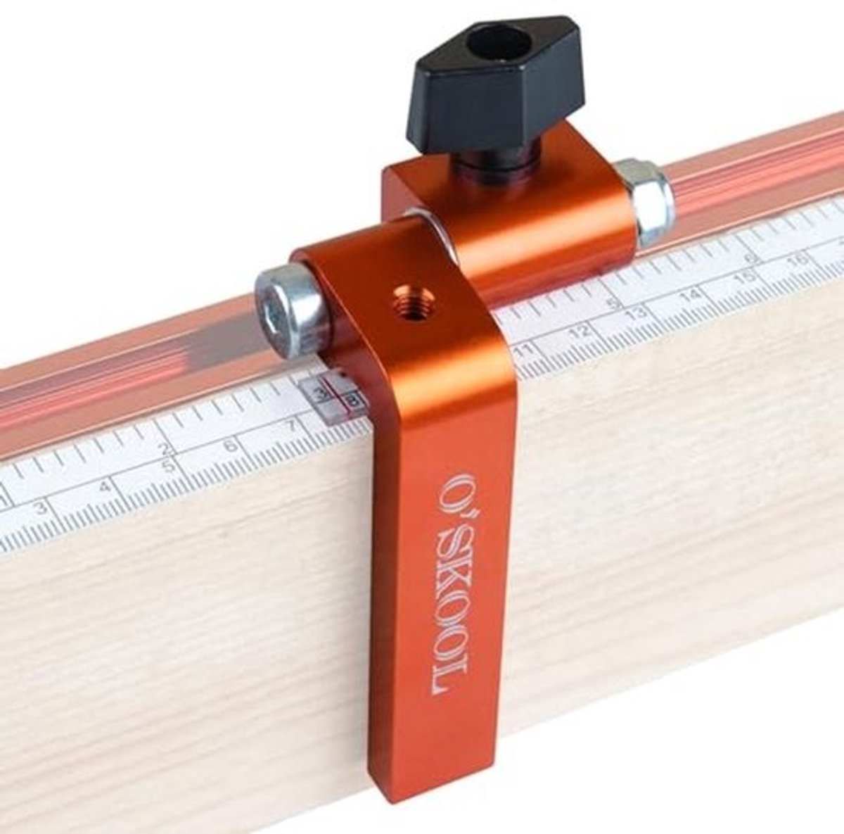 Verstelbare 3-inch T-Track Omheining Flip Stop met Cursor