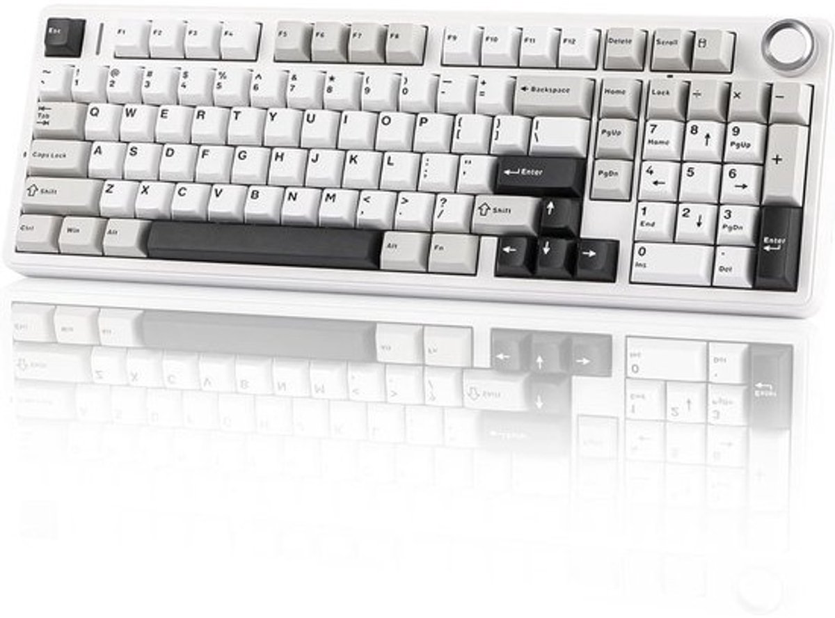Draadloos 96% Mechanisch Toetsenbord met Numpad en Hot-Swappable Switches