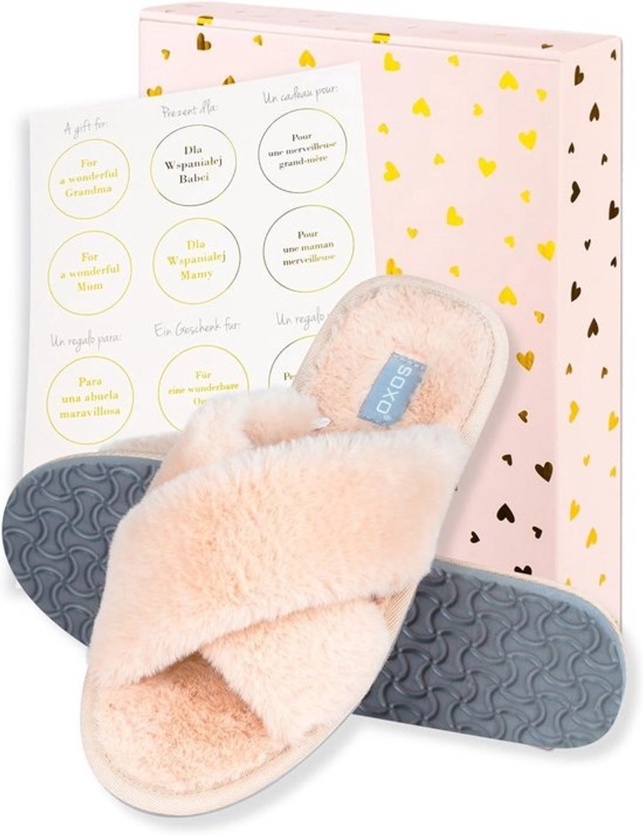Dames Slippers Cadeau Set in Luxe Geschenkdoos