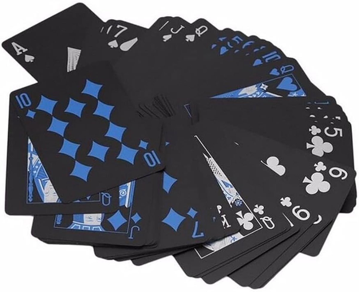 Professionele Speelkaarten Set van 54 Stuks, Waterdichte Plastic Pokerkaarten voor Feestjes, Spelletjes en Tuinieren