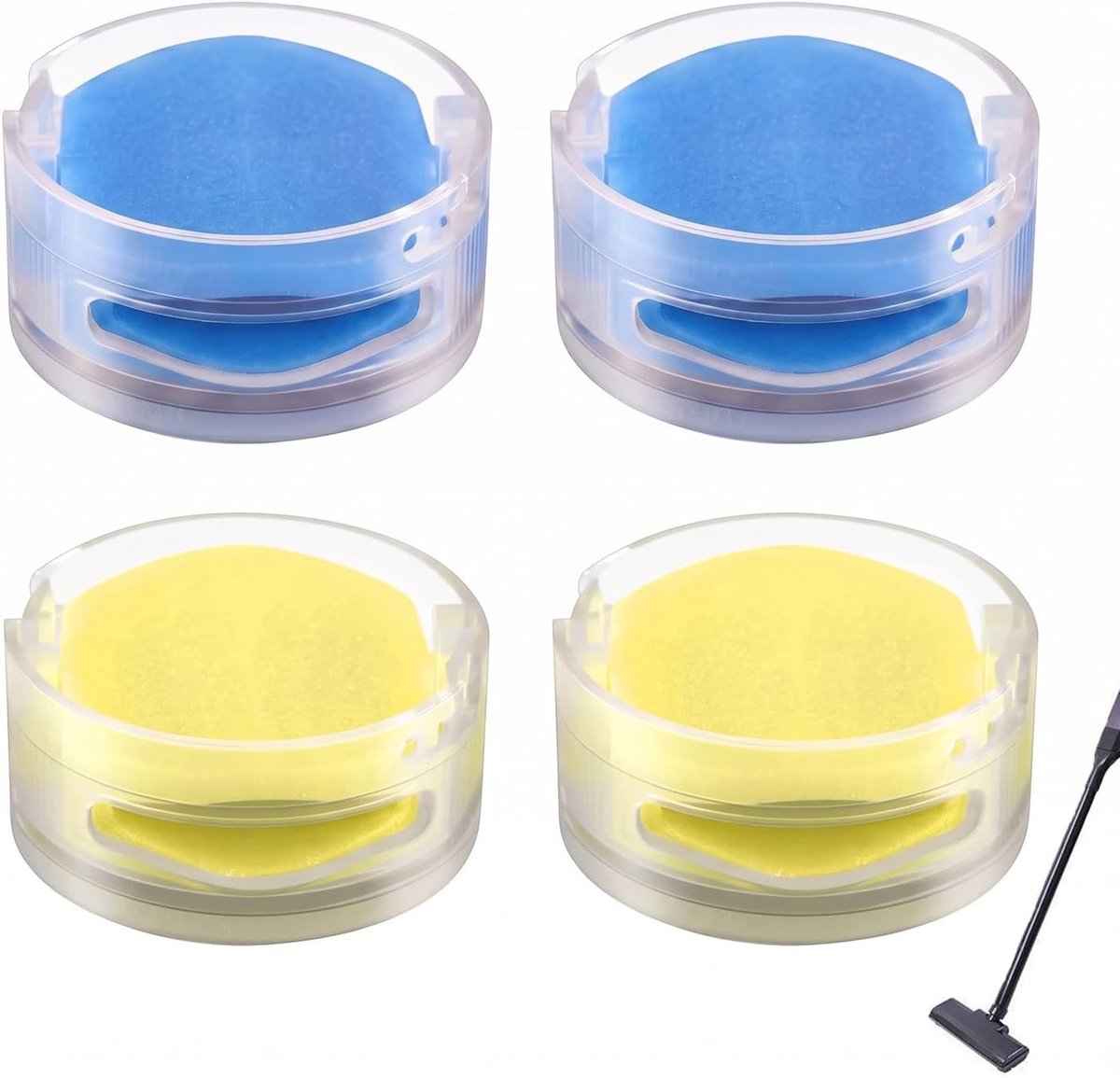 Set van 4 Geurcartridges voor Stofzuigers en Luchtzuiveraars, Anti-Geuroplossingen, Neutraleer Filters, 2 x Lavendel en 2 x Citroen