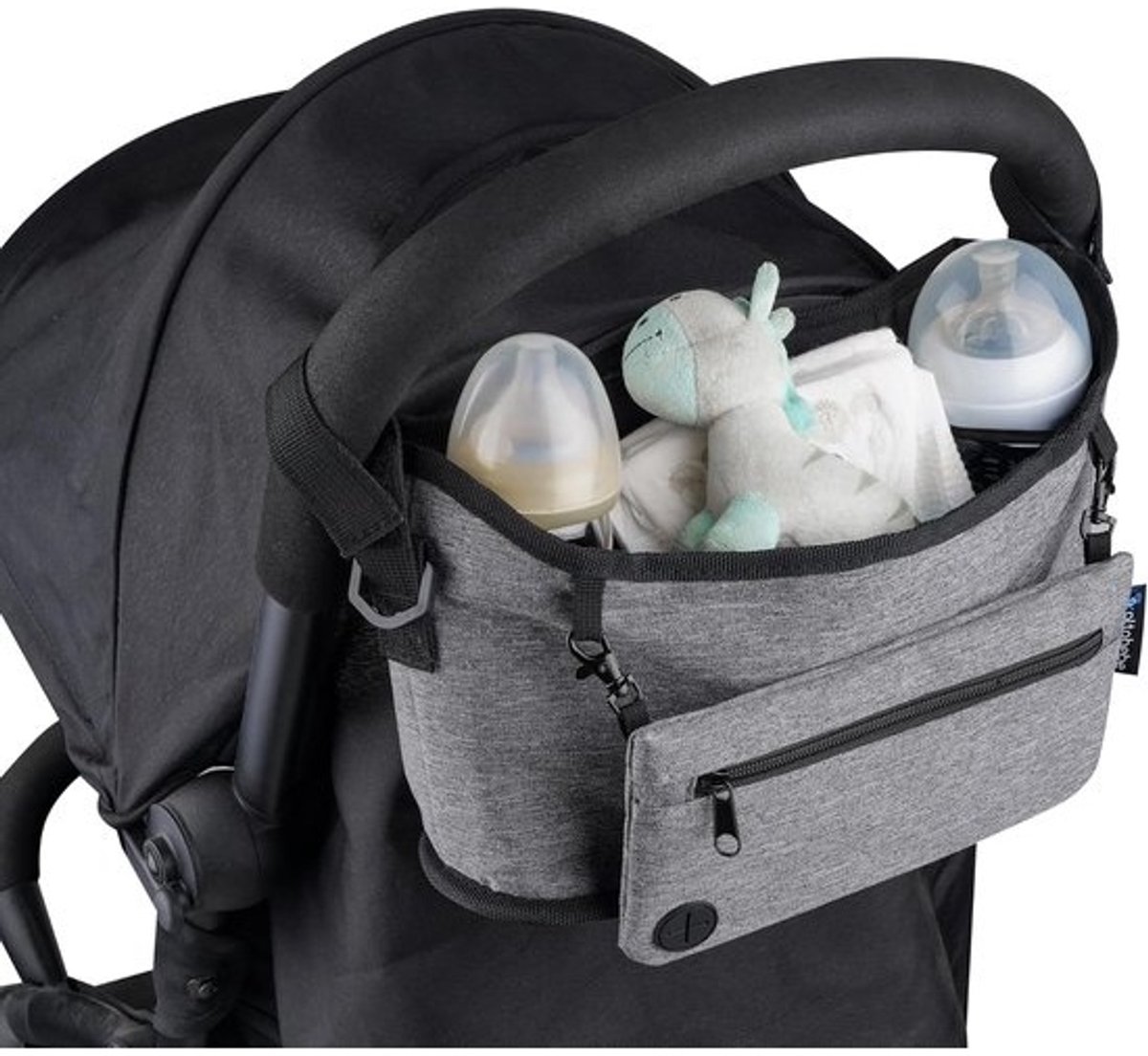 Universele Kinderwagen Organizer Tas - Grijze Wandelwagen Accessoire