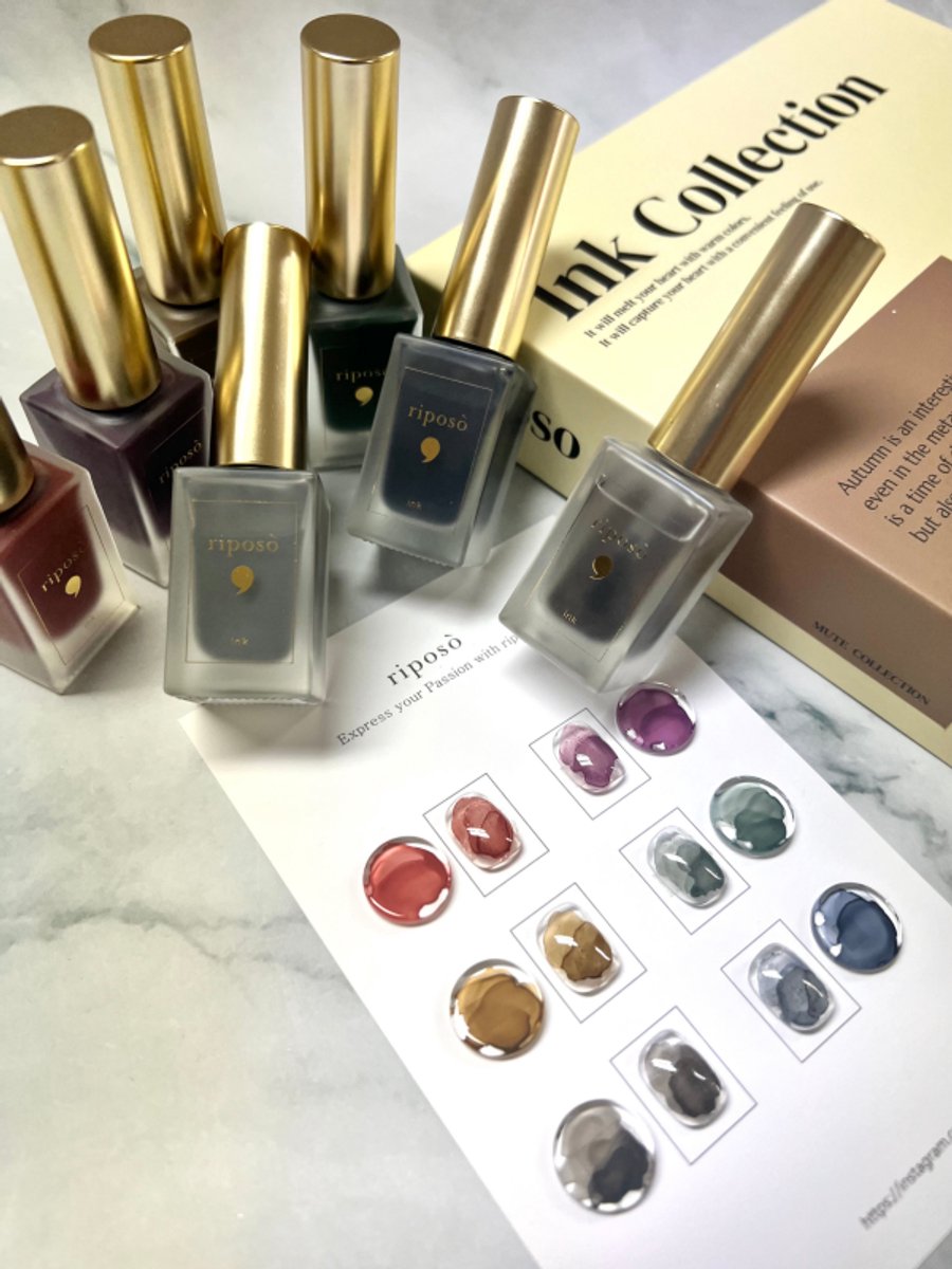 RIPOSO Mute Ink Collection 6pcs/set + Seasoning Glitter