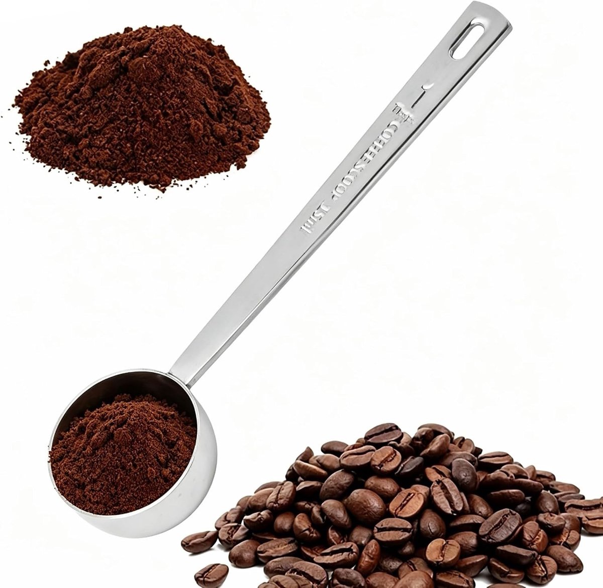 Koffielepel portioneerder van 15 ml, gemaakt van 18/8 roestvrij staal, ideaal voor koffie en thee