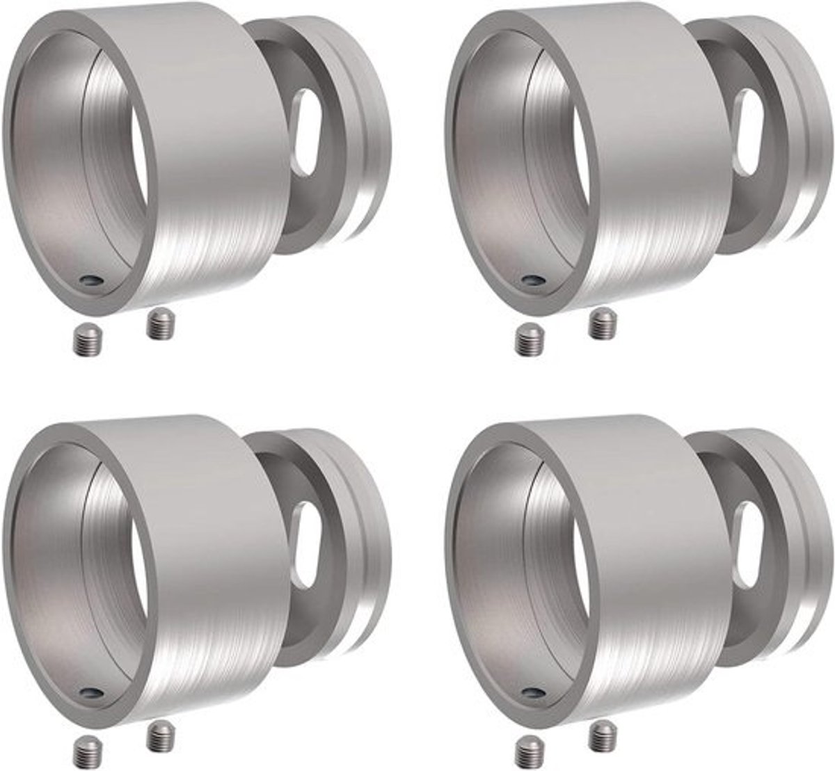 Wandflens RVS - Buisbevestiging Leuninghouder - Leuning Bevestigen - 1-Gatsbevestiging - Ø 424 mm - Zilverkleurig