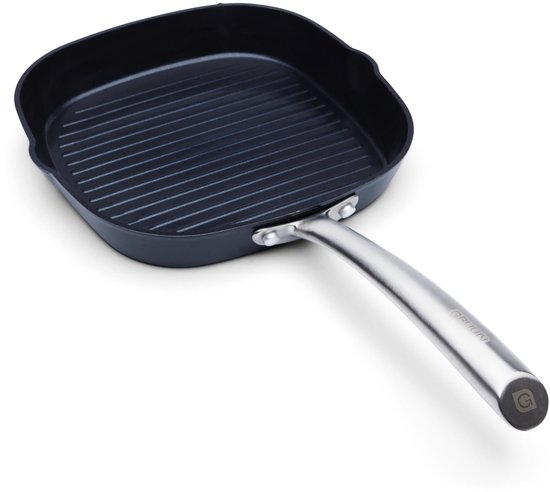 Gruun Grillpan 24 cm | PFAS vrije coating | alle warmtebronnen | gerecycled aluminium | oven en vaatwasserbestendig