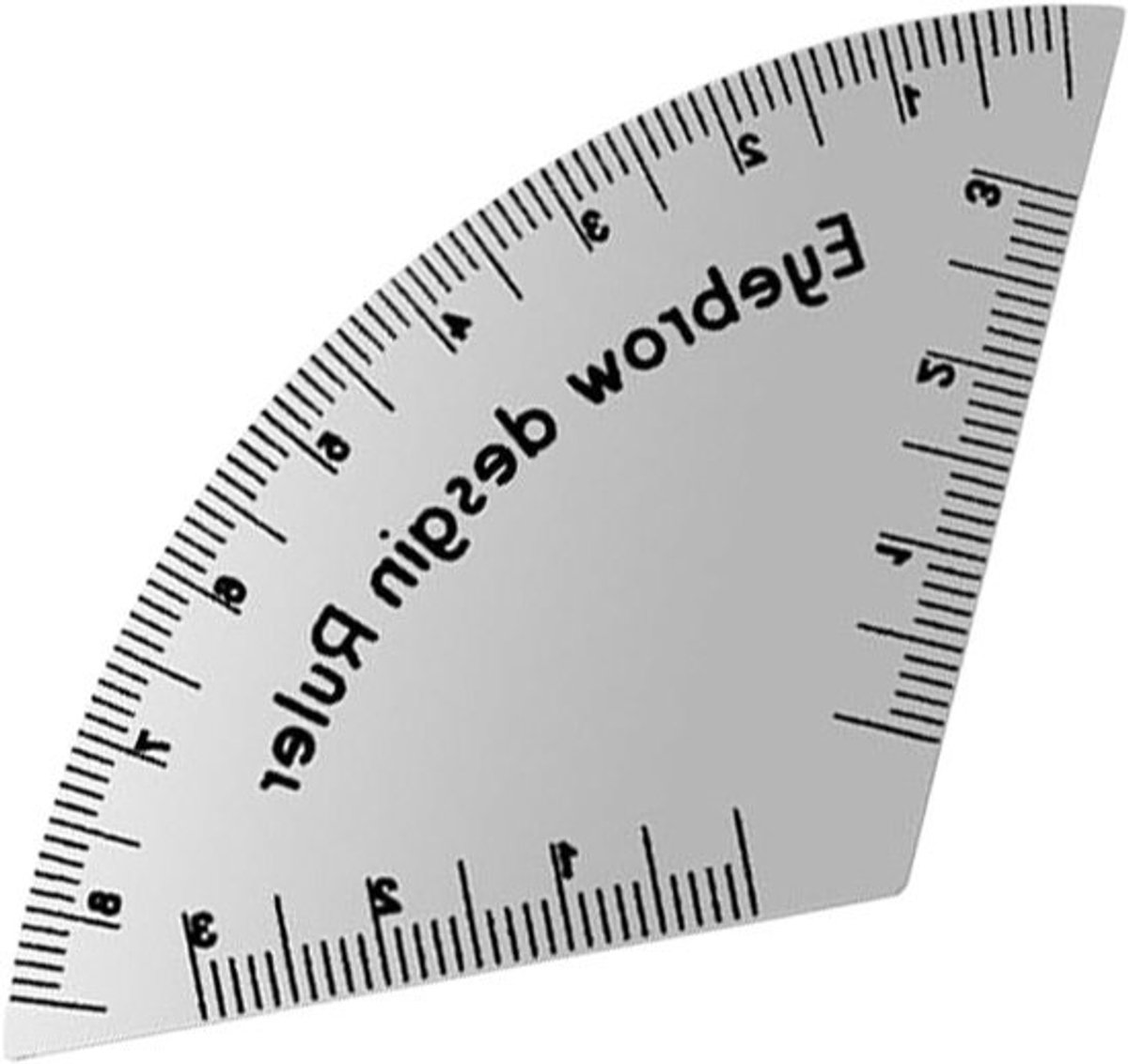 Wenkbrauwmeetgereedschap - Wenkbrauwsjabloon Liniaal - Wenkbrauwen Stylen - Drievoudige Uitlijning - 12 x 7 x 1 cm - Transparant