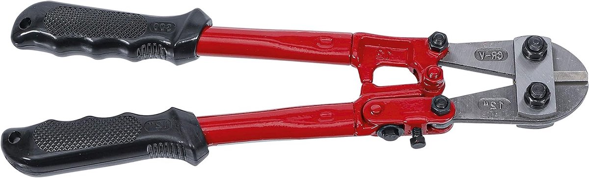 Boutenschaar - Metaalschaar - Metaal Snijden - Geharde bek - 300 mm - Rood