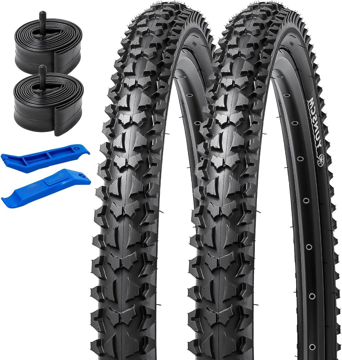 Fietsbanden en Binnenbanden - Vervangingsset - Mountainbiken Offroad - Premium Butylrubber - 24x2.125 inch - Zwart