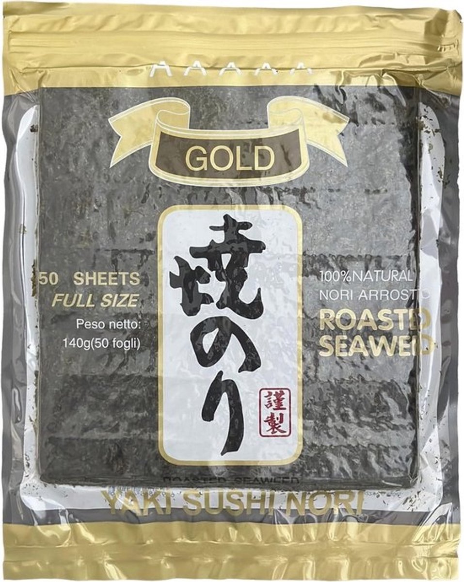 Gedroogd Nori Zeewier voor Sushi – 50 Vellen