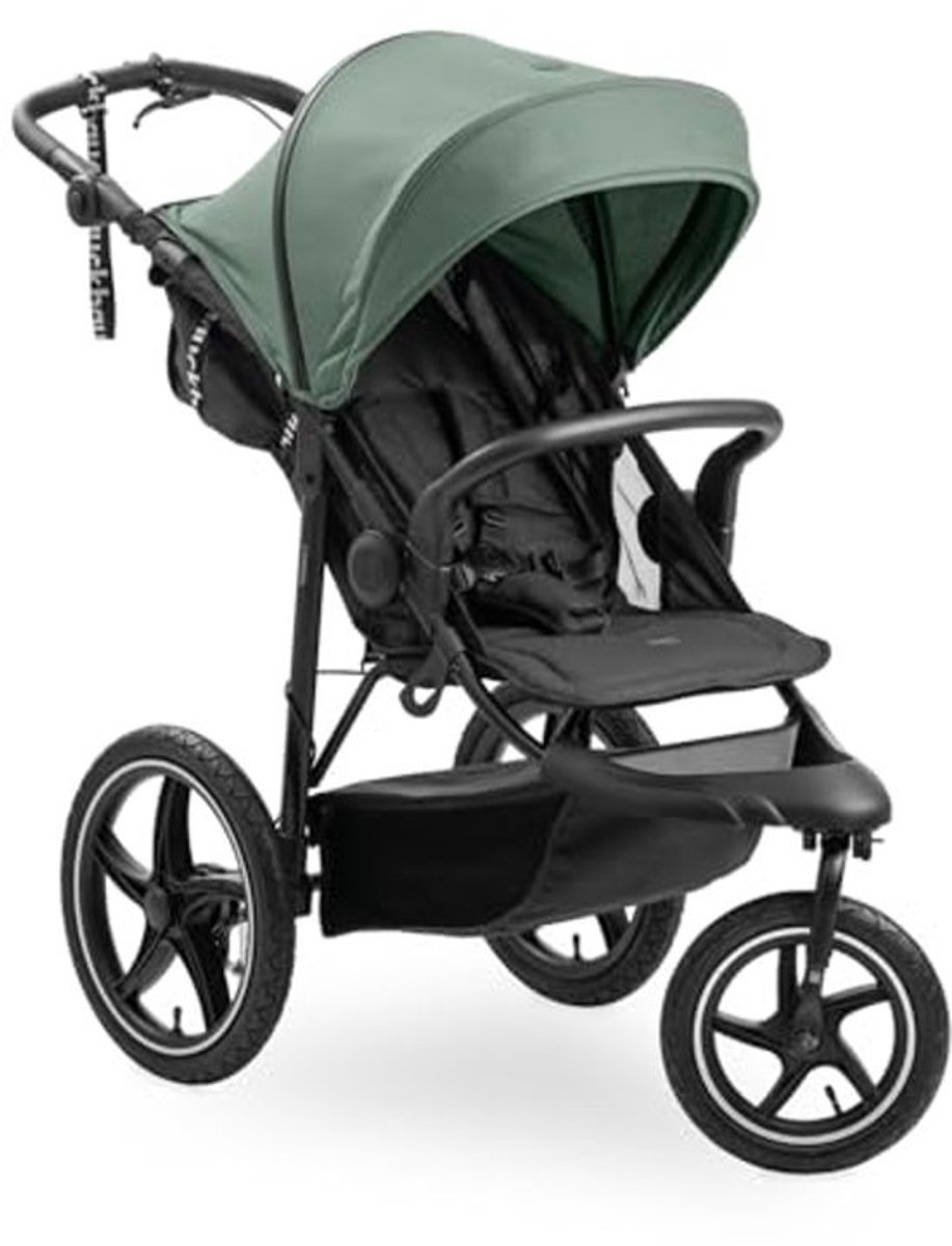 All-terrain kinderwagen met 3 luchtwielen, verstelbare vering en XL zonnekap