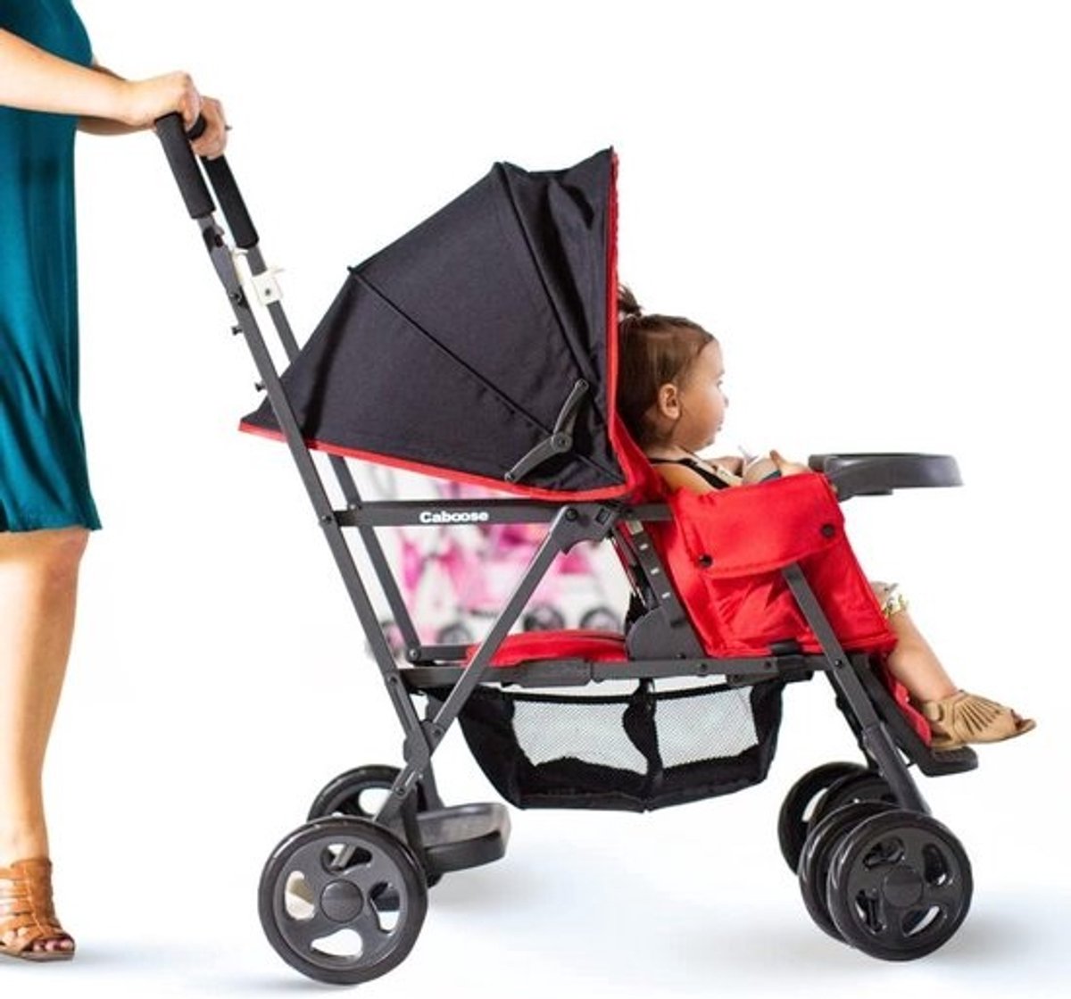 Compacte en Wendbare Dubbele Kinderwagen voor Twee Kinderen