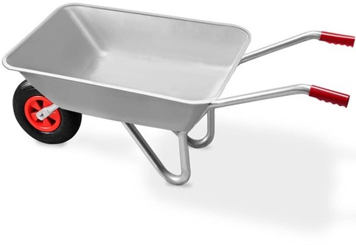 Wheelbarrow Sliding Cart 80L - Lightweight Garden Cart with Rubber Handles