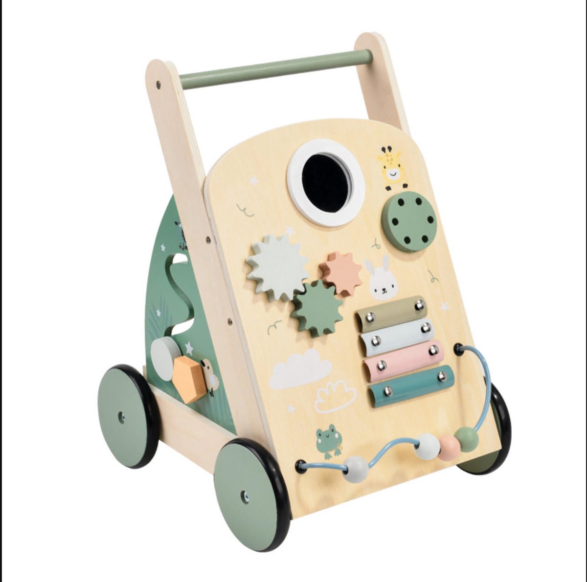 Russle Loopwagen-Trainer Hout Activity Groen