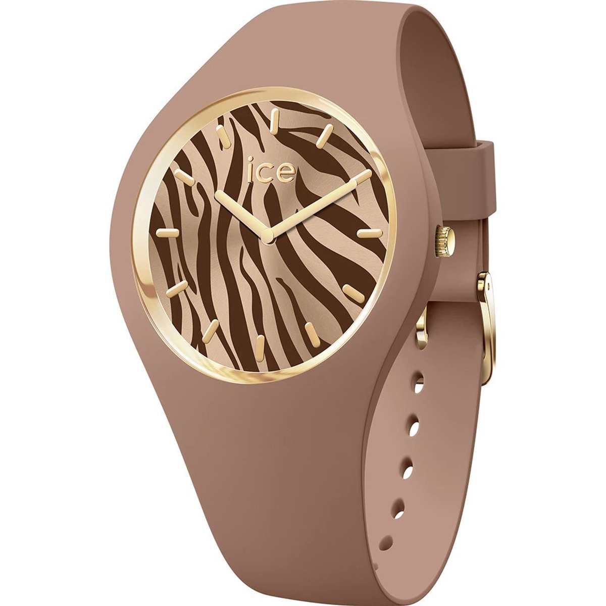 Ice Watch ICE wild - Mocha - Zebra 025893 Horloge - Siliconen - Bruin - Ø 37 mm