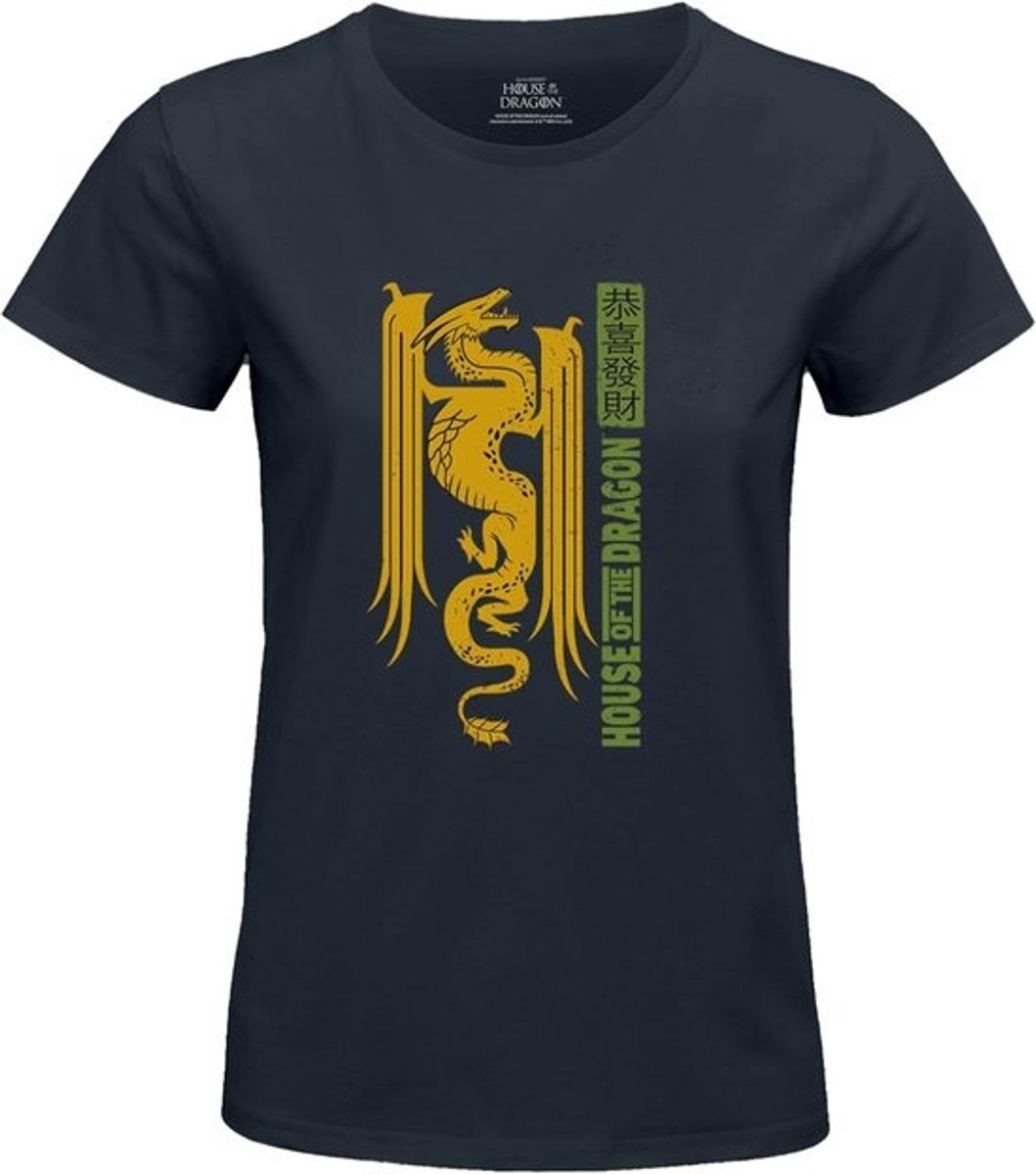 Dames T-shirt Navy Serie Fantasie Serie Top