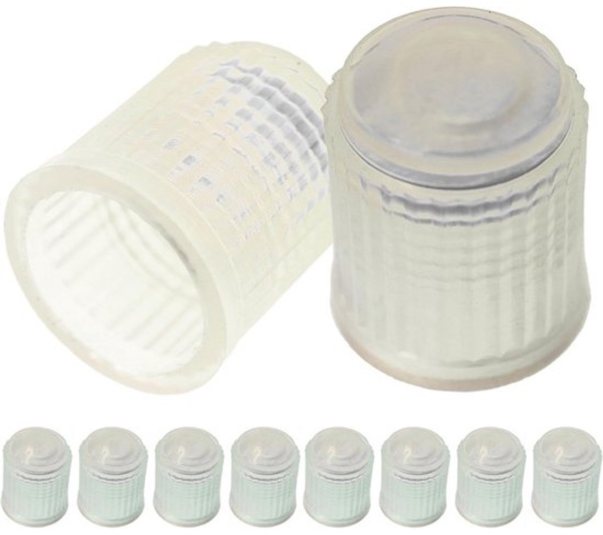 Ventieldopjes Hard Plastic - Autoband Dopjes - Banden Beschermen - Geïntegreerde O-afdichting - 10 Stuks - Transparant