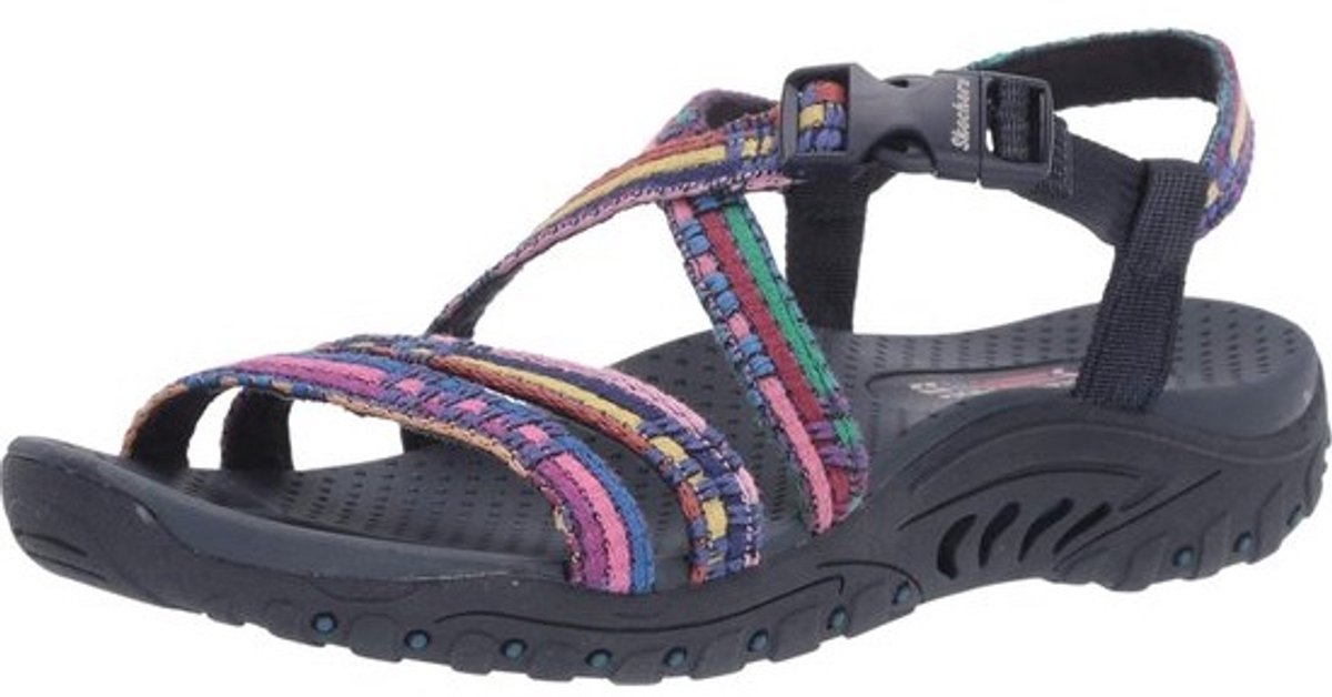 Dames Sandalen - Comfortabele Slippers - Zomerse Wandelingen - Geweven Bandjes - 25.4 x 38.1 cm - Multi