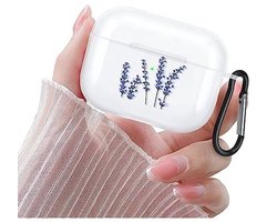 Newseego Airpods Pro 2 Case for Girls Women, Cute Floral Design Airpods Pro 2. Generation Case with Carabiner Transparent Soft TPU Shockproof Protective Cover for Airpods Pro 2(2022) -Flower 3