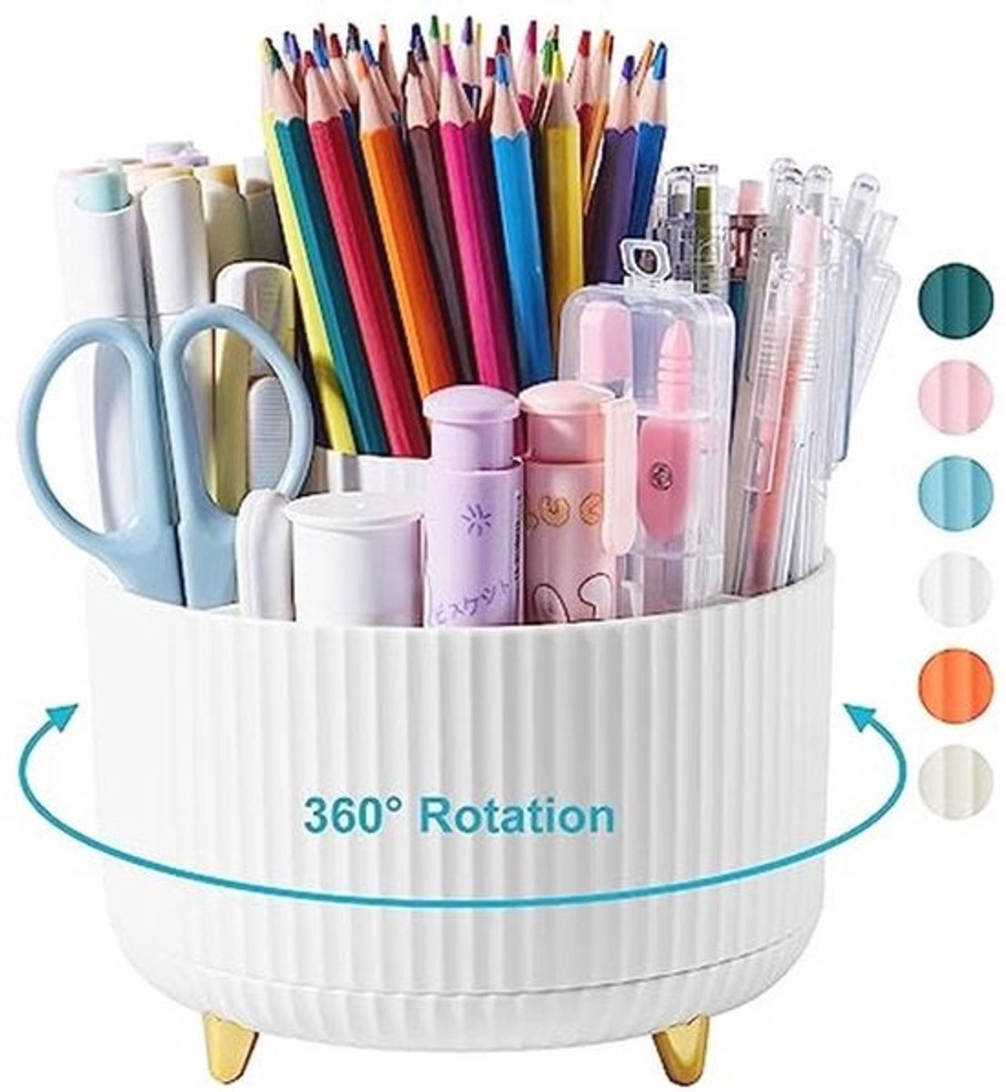 360 Graden Draaibare Bureau-Organizer - Pennenhouder en Make-Up Organizer