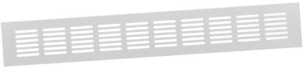 Ventilatie Rooster 60x400mm - Wit, Perfect voor Kasten en Radiatoren