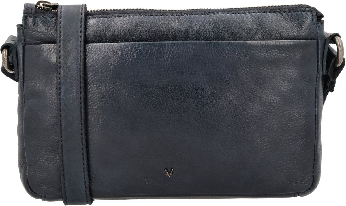 Vilenca Holland Leren Crossbody Tas – RFID-Bescherming – 1 Hoofdvak met Ritssluiting – Binnen- en Buitenritsvak – 22 x 15,5 x 4 cm