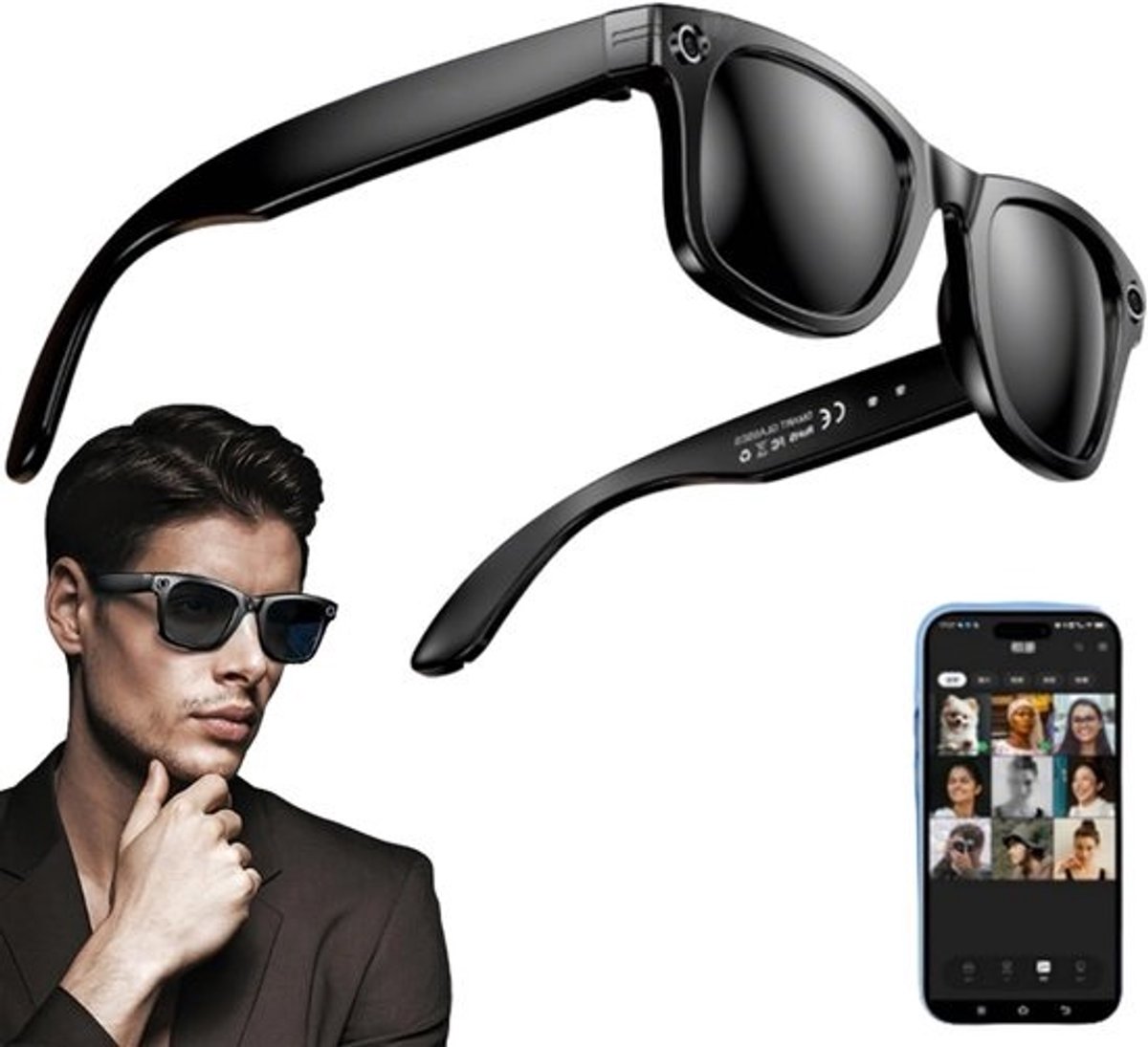 Slimme Camera Bril - Augmented Reality Bril - Foto Video Opnemen - WiFi Bestanden Overzetten