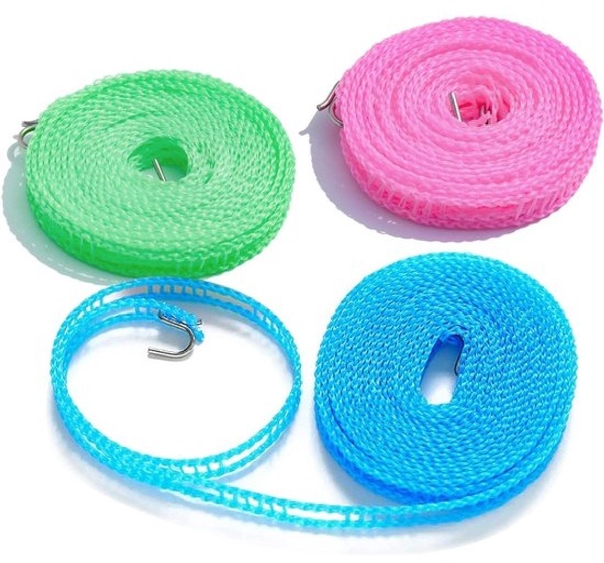 Waslijnen Outdoor - Draagbaar Elastisch - Kamperen Reizen - Antislip Winddicht - 5 Meter - Rood