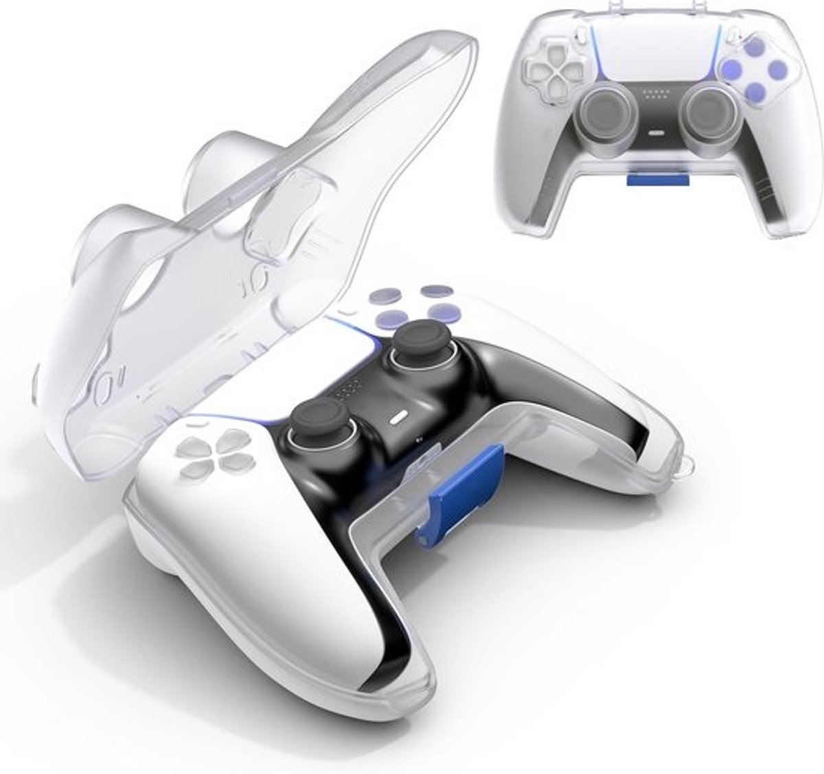 Controller Beschermhoes - Gaming Accessoire - Spelconsole Beschermen - Zachte Siliconen - 19.5 x 19.2 cm - Wit