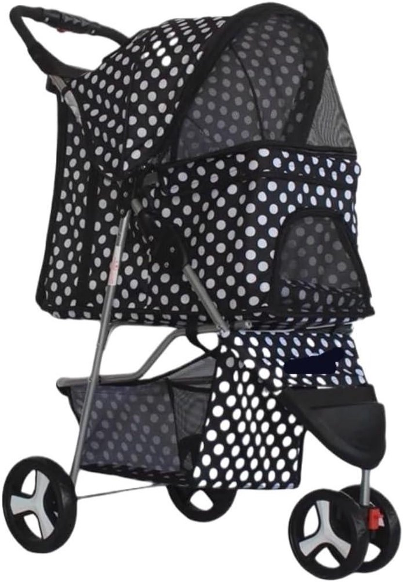 Dierenbuggy - Hondenwagen Kattenwagen - Comfortabel Transport - 360° Roterend Voorwiel - 100 cm Hoog - Grijs