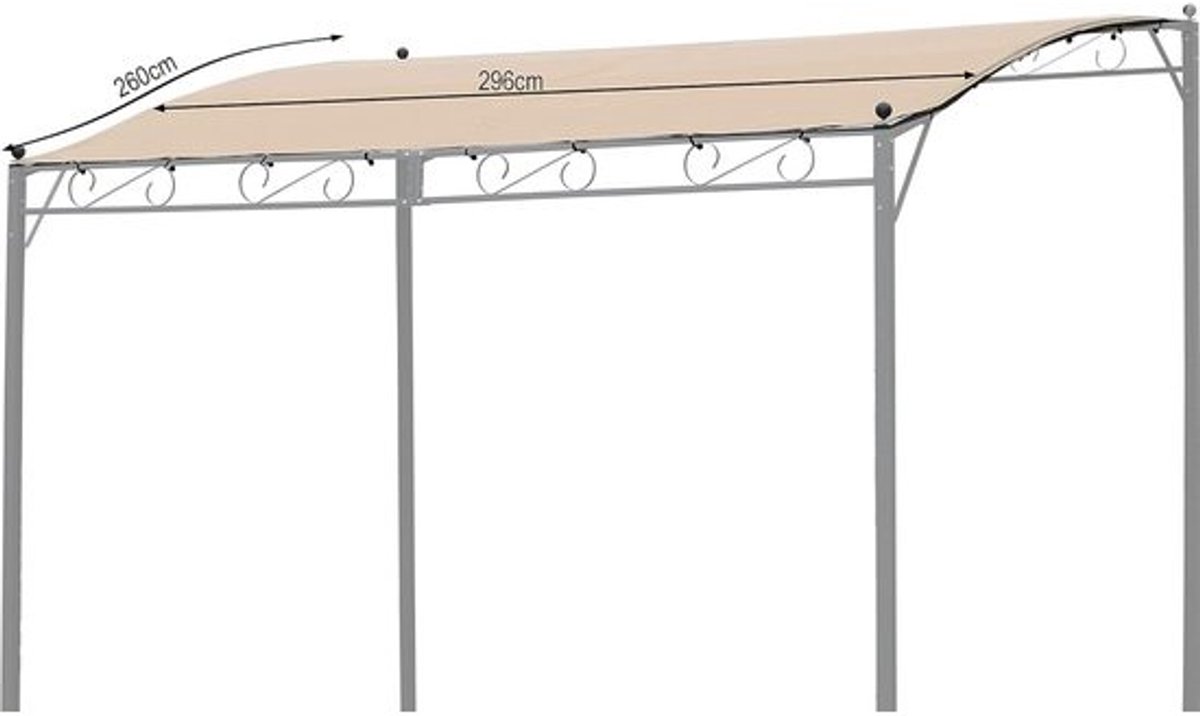 Plaatsvervangend Dakzeil voor Pergola of Terrasluifel 250x300 cm - Zandkleurig