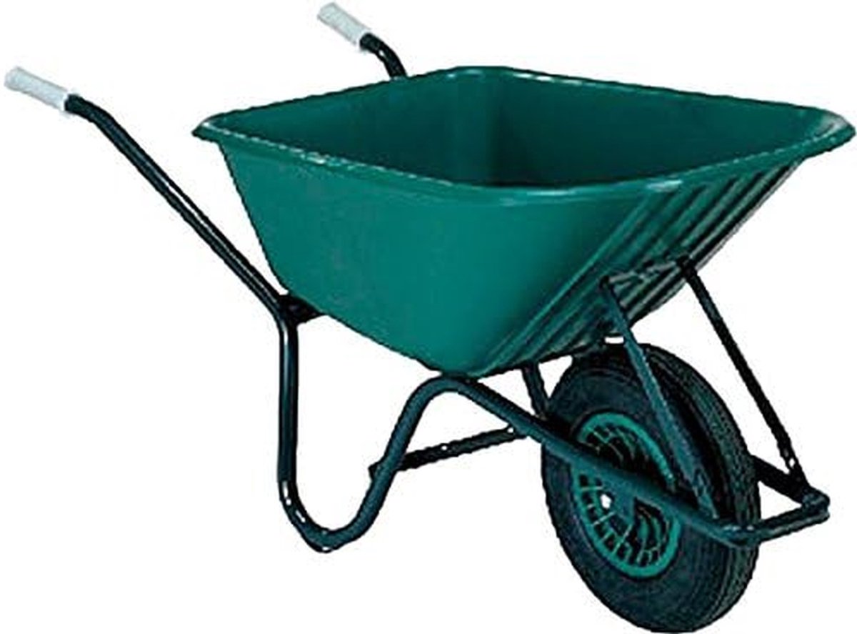 Kruiwagen 100 Liter - Kunststof Trolley - Materiaal Transport - Stevig PVC - 100 Liter - Groen