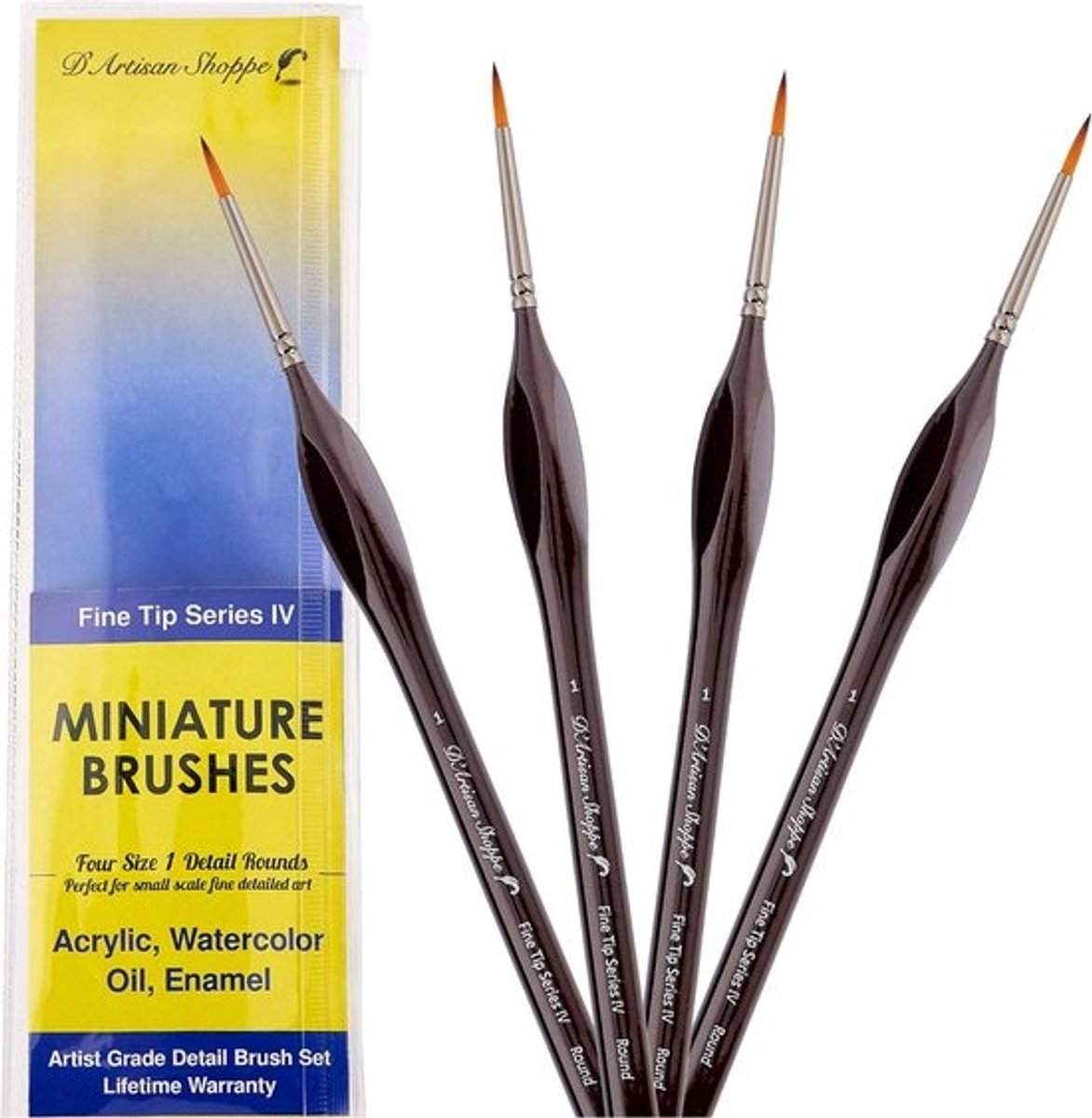 Ronde Detailverfkwasten Set voor Miniaturen en Fijne Kunst