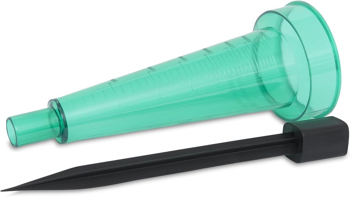 Regenmeter - Neerslagmeter - Tuinonderhoud - Inclusief grondspies - 22 cm - Transparant