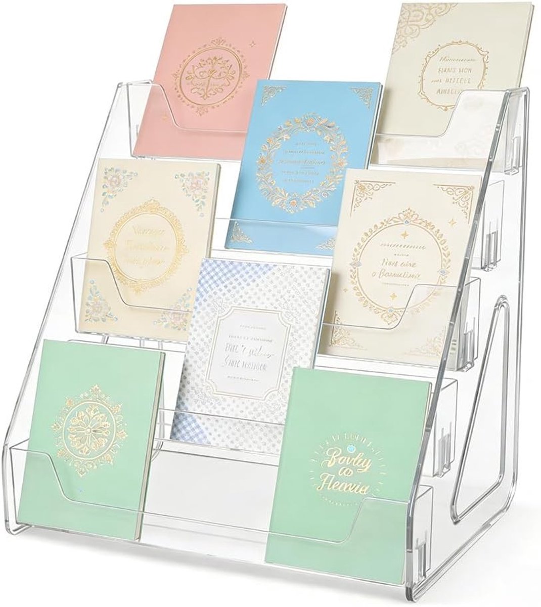 5-staps acryl organizer met verdelers, transparante tentoonstellingsplanken voor parfum, nagellak en accessoires, perfect voor het ordenen van cosmetica en verzamelobjecten