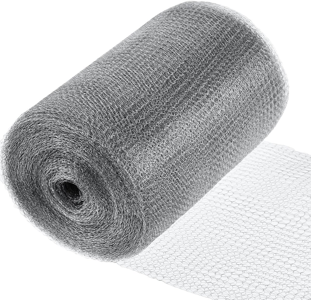 1 stuk - Metalen gaas - Roestvrijstalen gaaszak - Insecten- en knaagdierwerend - Beschermt plantwortels - Insectennet - 12,7 cm * 6 m (15 draden) - Zilver
