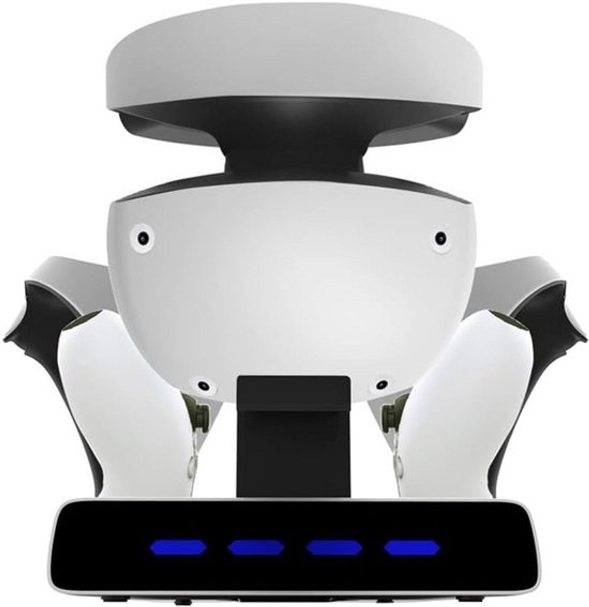 Oplaadstation voor PSVR2 en PS5 Controllers met Headsethouder en Opbergstandaard