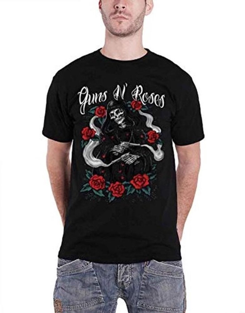 Reaper T-shirt met rozenmotief voor heren van 100% katoen