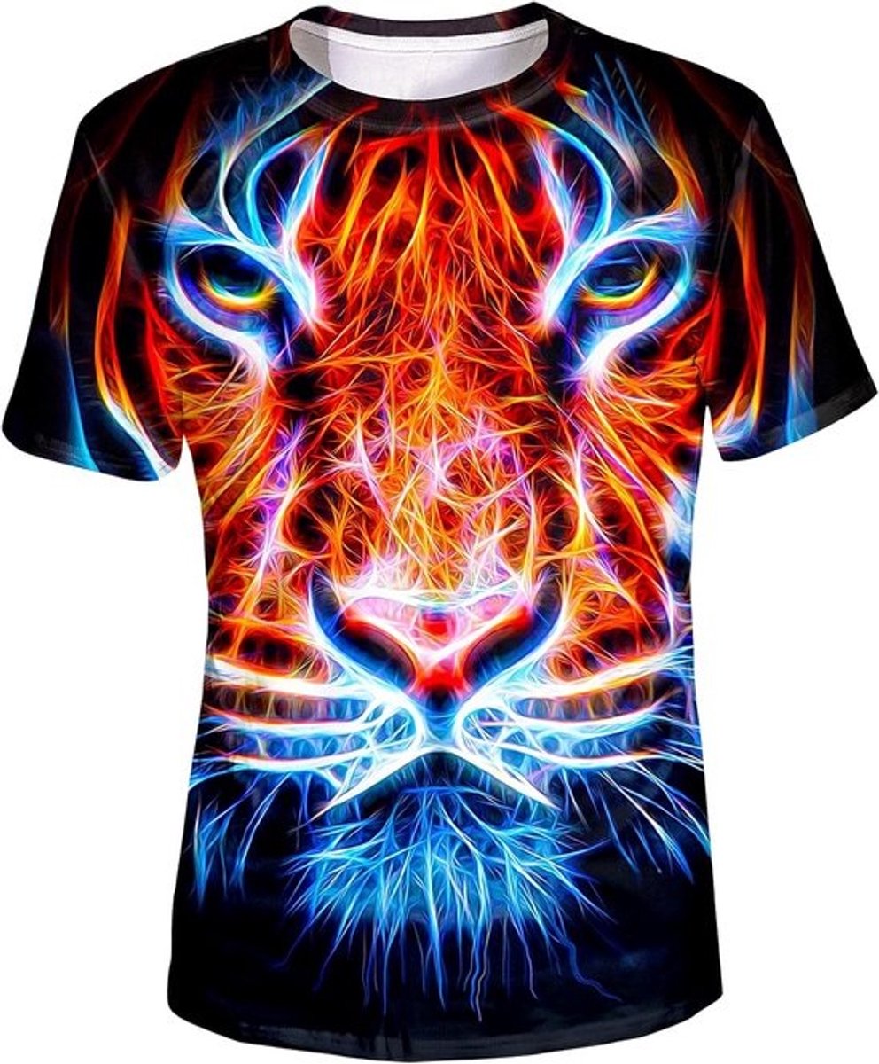 Unisex T-Shirt met 3D Grafische Print voor Heren en Dames - Diverse Maten