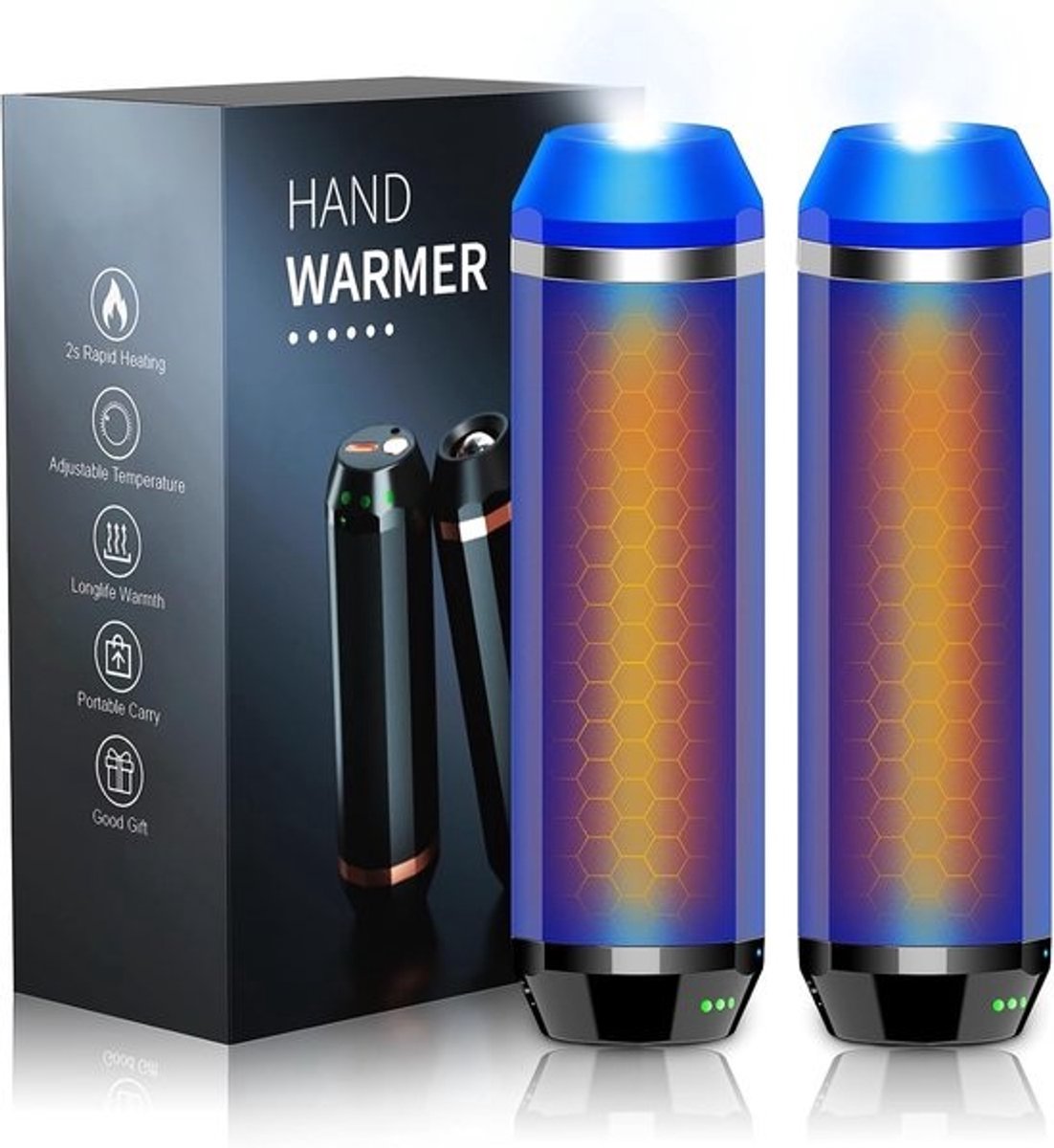 Oplaadbare Handwarmers met Noodverlichting - 10.000 mAh - Draagbaar en Geschikt voor Outdoor Activiteiten