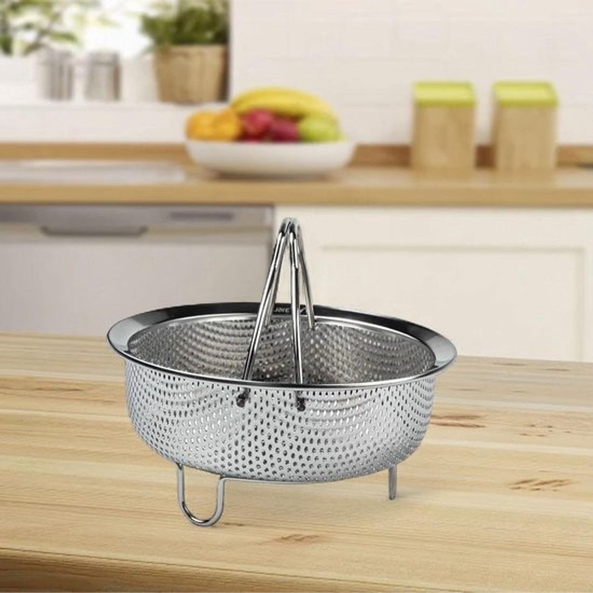 Stoominzet RVS - Stoommand Stoompan - Gezond Koken - 304 Roestvrij Staal - 20 x 18 x 10 cm - Zilver