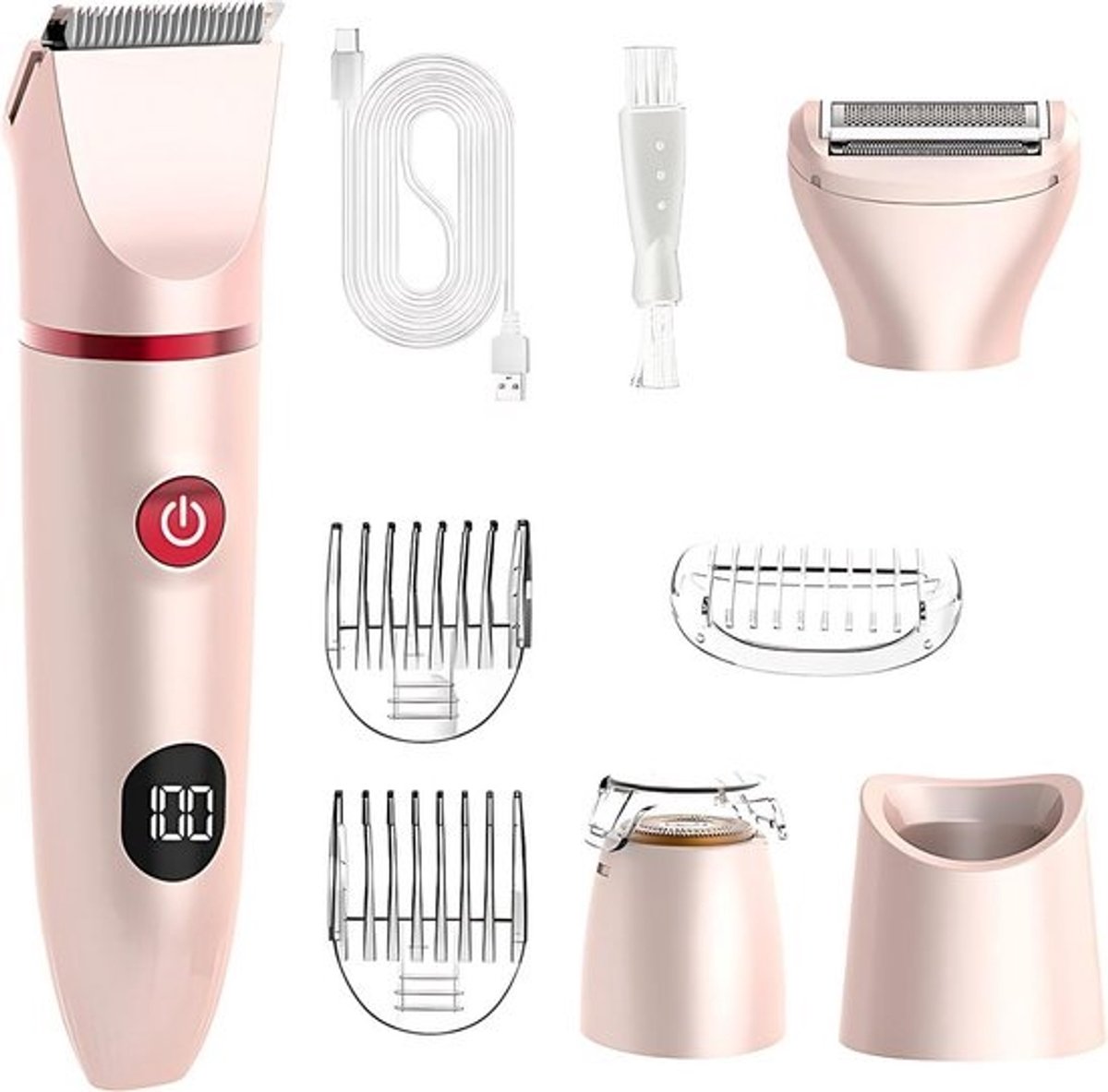 Elektrische Bikini Trimmer voor Vrouwen - 3-in-1 Ontharen voor Lichaam, Benen en Oksels