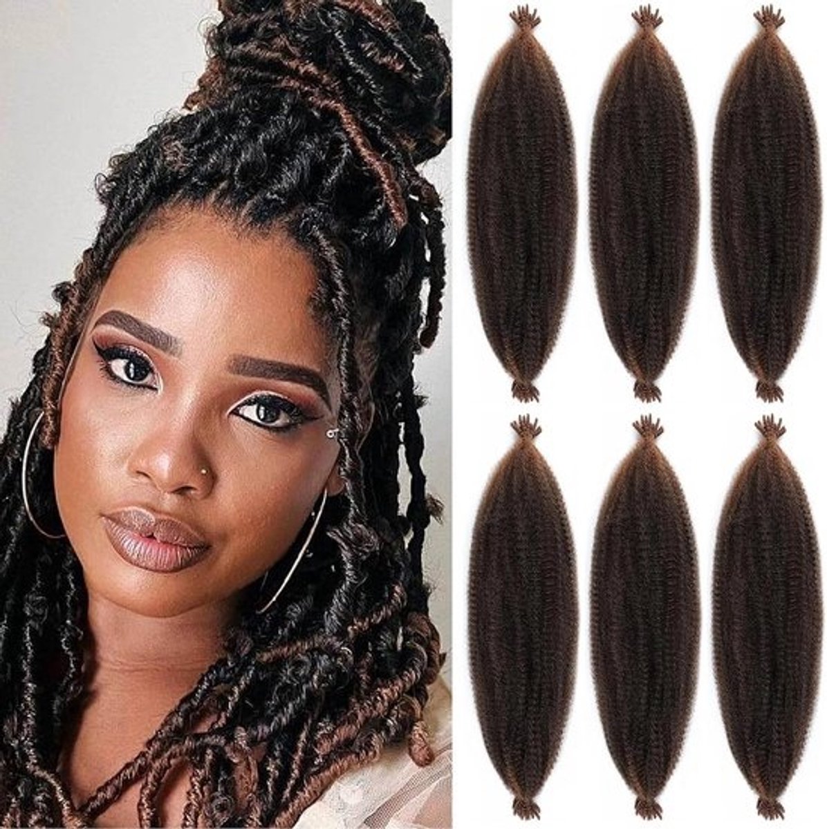 Zacht Voorgescheiden Synthetisch Vlechthaar voor Afro Twists en Locs