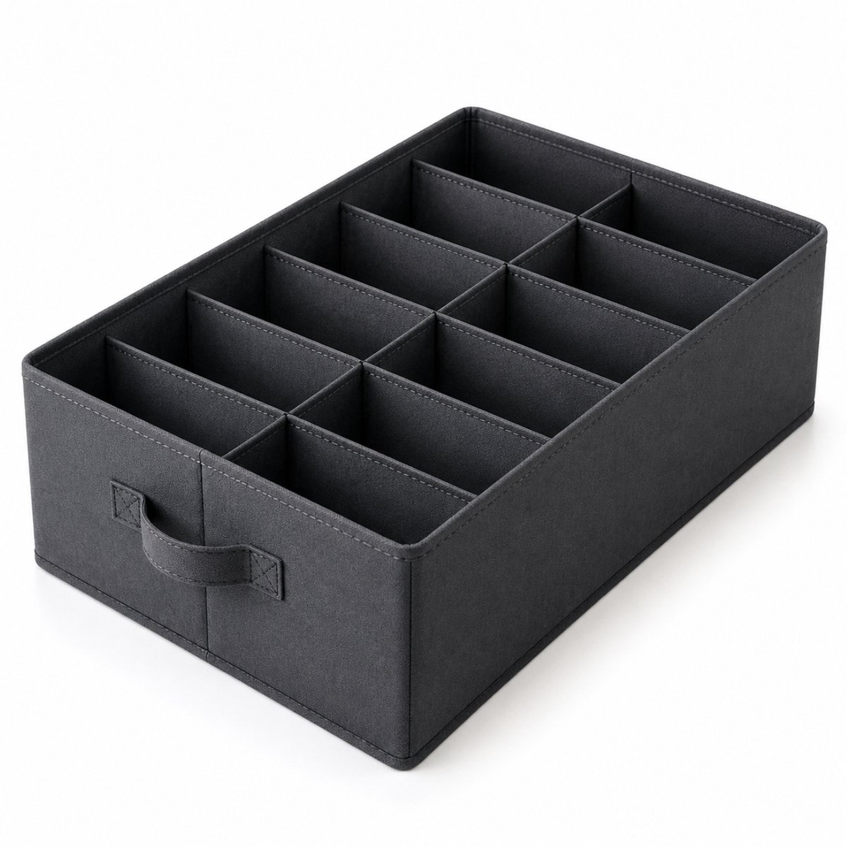 Noventra - Kleding Organizer – Kleding Opberger met 12 Vakken – Ladeverdeler – Kast Organizer – Opbergbox voor Sokken, Ondergoed en Accessoires – Grijs