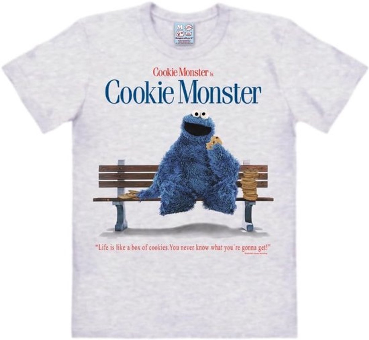 Sesamstraat Cookie Monster T-Shirt voor Heren en Dames - Blauw Graphic Shirt - Katoen