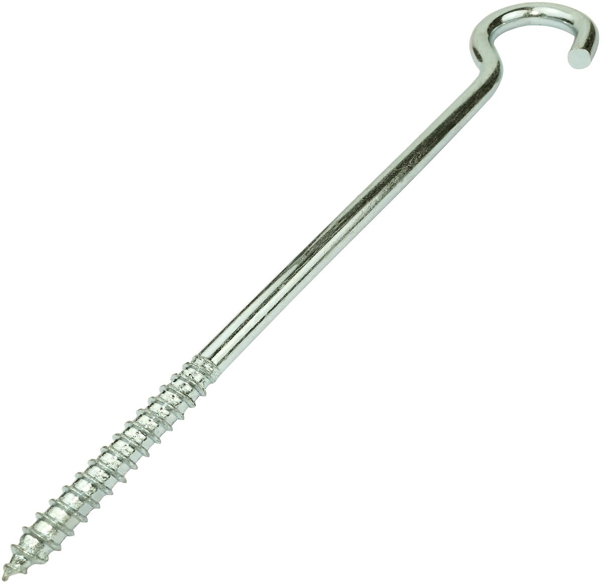 AERZETIX C57999 Set van 5 gebogen schroefhaken voor inschroeven Ø8x150 mm in vorm C open haak met zelftappende schroef - ShopVlot